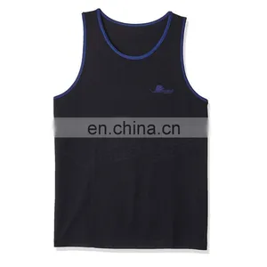 Wholesale Men Sports Tank Top Custom Muscle Fitness Vest Men's Black Tank Top thumbnail-4
