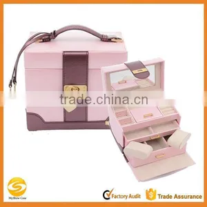 Popular High Quality Leather Jewelry Display Box,pink Leather Jewelry Box,faux Leather Jewelry Box thumbnail-1
