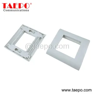 Sample Free 80x80mm 2 Port RJ45 Network French Faceplates Applicable With Faceplate Insert and Keystone Jack thumbnail-1