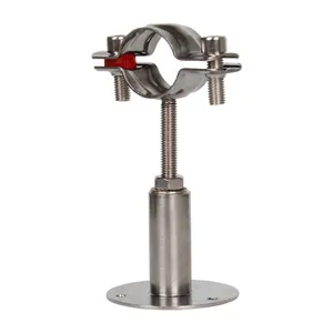 Adjustable Height Pipe Support, for Process Pipeline Installation, Pipe Hanging and Fixing, Steel Pipe Hoop, Pipe Clamp, Customizable Clips for Outer Diameters From 12 to 219 thumbnail-1
