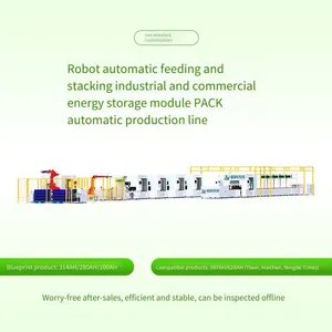 Square Lithium Battery Pack Production Line With Robotic Loading and Stacking, Fully Automated Production Line for Industrial and Commercial Energy Storage Modules thumbnail-4