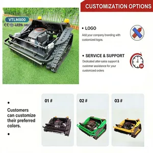 VTLM800 Tracked Robot Lawn Mower 48V Servo Motor High Torque Field Brush Cutter for Wetland and Swamp Vigorun thumbnail-2