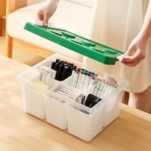 Plastic Storage Box With Removable Tray Craft Organizers and Storage Clear Storage Container for Organizing Bead, Tool, Sewing, Playdoh thumbnail-5