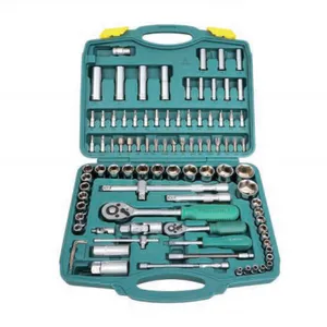 94pcs Cr-V Steel Socket Wrench Set, Comprehensive Socket & Wrench Tool Kit With Portable Plastic Case thumbnail-1