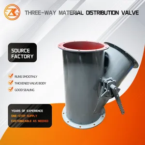 Three‑Way Diverter Valve Manual Pneumatic Electric Bulk Solids Switching Valve for Cement Fly Ash Silo Conveying System thumbnail-1