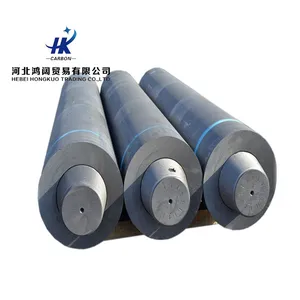 RP HP UHP Graphite Electrode 200‑600mm Diameter Complete With Nipples for Scrap Steel Melting EAF Furnace thumbnail-1