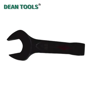 Bent Striking Open End Wrench 45-Degree Bend Carbon Steel Bent Handle Spanner Hand Tool Single Open End Striking Wrench thumbnail-1