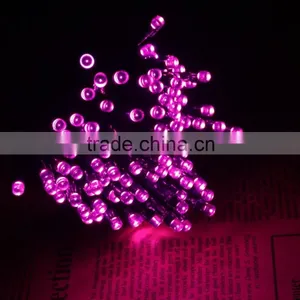 Best Selling 22m 200 LED Solar Christmas String Light for Outdoor, Gardens, Homes, Christmas Party Pink thumbnail-3