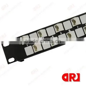 19" Mountable 24 Ports With 24 Modules Jack 45 Degree Cat6 Patch Panel thumbnail-2