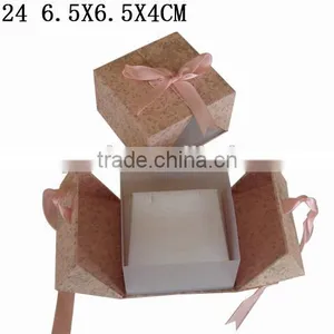 P724 Custom Double Door New Bowknot Paper Jewelry Earring Box thumbnail-1