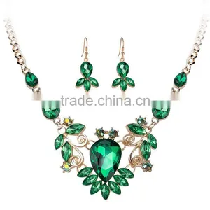 Jofo Brand 2016 Latest Popular Lady Alloy Blue Crystal Jewelry Set For Women and Lady thumbnail-4