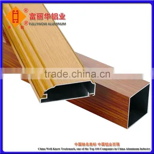 Wood Grain Aluminium Extrusion Profile for Windows and Doors From China thumbnail-2