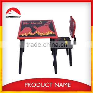 Colorful Carton Design Wooden Children Table and Chair thumbnail-2