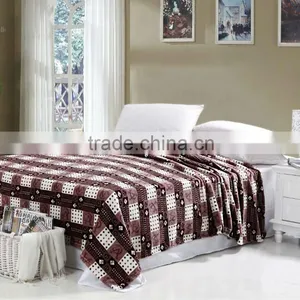 Checked Pattern Color Printed Blanket With 100% Coral Fleece Material thumbnail-1