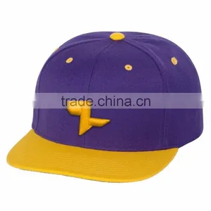 Design Snapback Hat Acrylic Letters Yellow & Perpol Style thumbnail-1