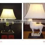 Chinese Antique White Cloth Table Lantern thumbnail-1