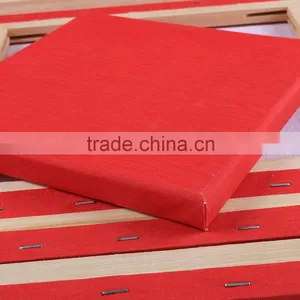 Free Sample Artist Stretched Large Red Cotton Canvas thumbnail-4