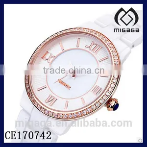 Fashion Super Thin Case Wristwatches for Women Ceramic*ceramic Thin Case Wristwatches thumbnail-1