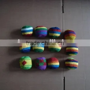 New Arrival Hacky Sacks Knitted Kick Balls Foot Bags Kick Balls for Outdoor Fund thumbnail-2