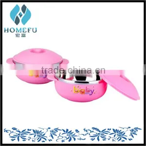 Chinese Double Layer Stainless Steel Rice Bowl With Lid for Children thumbnail-1
