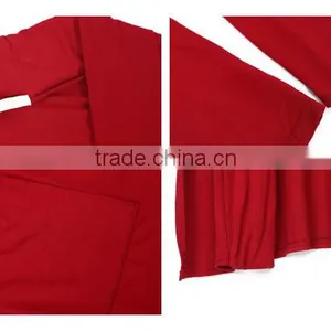 Fahion Side Vents Detail Long Sleeves Red Color Top For Girls thumbnail-6