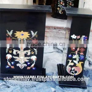 Decorative Marble Black Table Base thumbnail-1