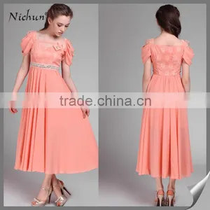 2015 High Quality Lace and Chiffon Design Maxi Dresses Women thumbnail-1