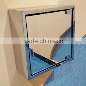 Wall Mounted Modern Square Stainless Steel Bathroom Mirror Cabinet thumbnail-1