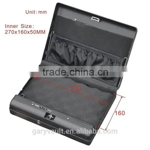 Wholesale- MD500 Micro Vault Digit Code Jewelry Car Gun Portable Security Storage Mini Steel Safe Box Mini Ipad Safe / Gun Vault thumbnail-4
