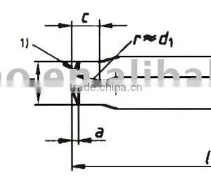 Grooved Fastener - Parallel Pin,full Length Parallel Grooved With Pilot:DIN1470 thumbnail-1