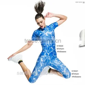 Blue Lady's Sports Compression Wear, Compression Tights,China Outdoor Compression Long Sleeve thumbnail-1