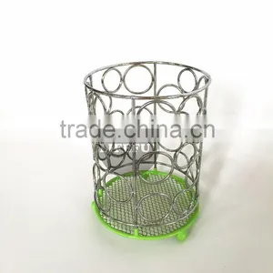 Utensil Holder Caddy Rack, Chrome Finish & Plastic Coated thumbnail-1