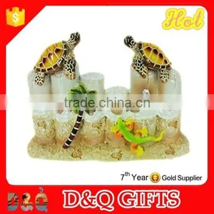 Souvenir 2015 Resin Turtle Standing on the Tree Stump Figurine Quality Choice thumbnail-2