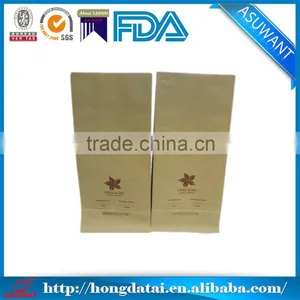 Side Gusset Kraft Paper Flat Bottom Bag Heal Seal thumbnail-1