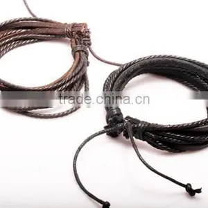 Men Bracelet Leather Male Leather Bracelet Leather Charm Bracelet thumbnail-4
