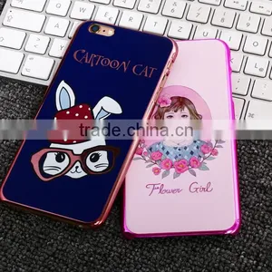 Glasses Cat And Cute Girl Back Cover Case Cheap Price For IPhone 6S thumbnail-3