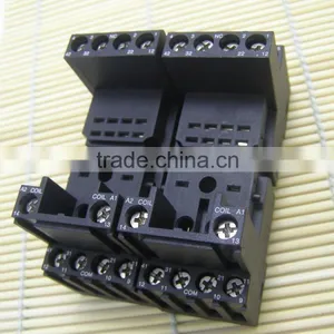 Kontron 12A 4C Contact Din Rail PYF14BE With Clip Relay Socket in Black thumbnail-2