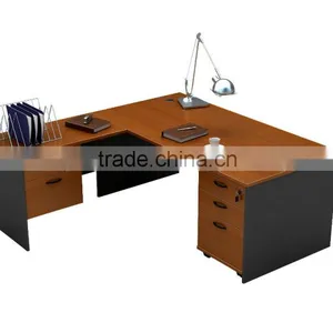 Cheap L Shape Straight Melamine Office Desk thumbnail-2