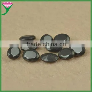 Wholesale Price Black Faceted Oval Shape Hematite Stone thumbnail-1