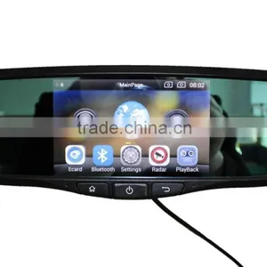 Rearview Mirror Gps Android 5 Inch With Rear View Camera DVR Radar Detector thumbnail-1