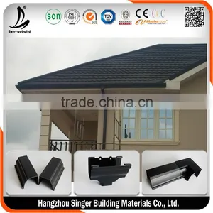 SGB Black PVC Rain Gutter For Rain Water Drainage System thumbnail-6