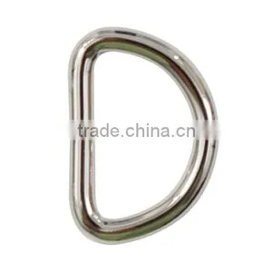 Silver 3/4" Welded Steel Dee Ring, Paracord Dog Collars Shackle, Belts Shackle thumbnail-1