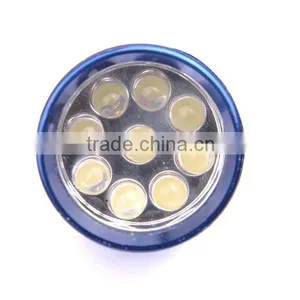 OEM Aluminum Alloy White Light Mini 9 LED Flashlight thumbnail-3