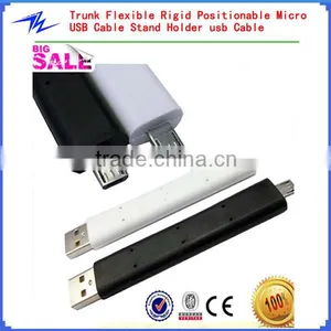 Portable Flexiable Bended Stand Holder Trunk Micro USB Data Charging Cable For Samsung,HTC,Blackberry thumbnail-1