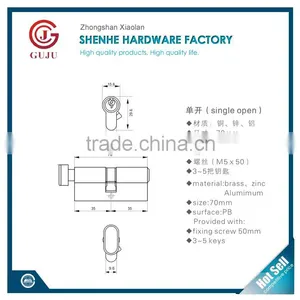 Mortise Door Lock Cylinder thumbnail-3