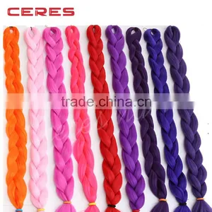 Factory Wholesale Price Different Color Silky Jumbo Braid Hair thumbnail-4