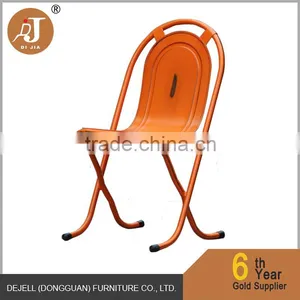 Different Color Stackable Metal Chair Vintage Industrial Furniture thumbnail-1