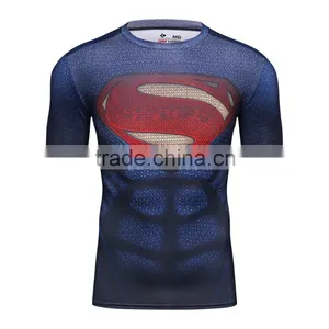 Men Superhero Superman Bat-man Distressed Shield T Shirt Iconic Superman Steel T Shirt thumbnail-2