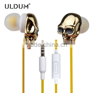 ULDUM Brand High Quality Hot Sell Metal Music Player Mp3 Mp4 Skull Earphones Headphones thumbnail-1