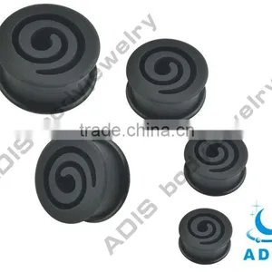 Inner Ear Spiral Silicone Ear Plug Flesh Tunnel thumbnail-1